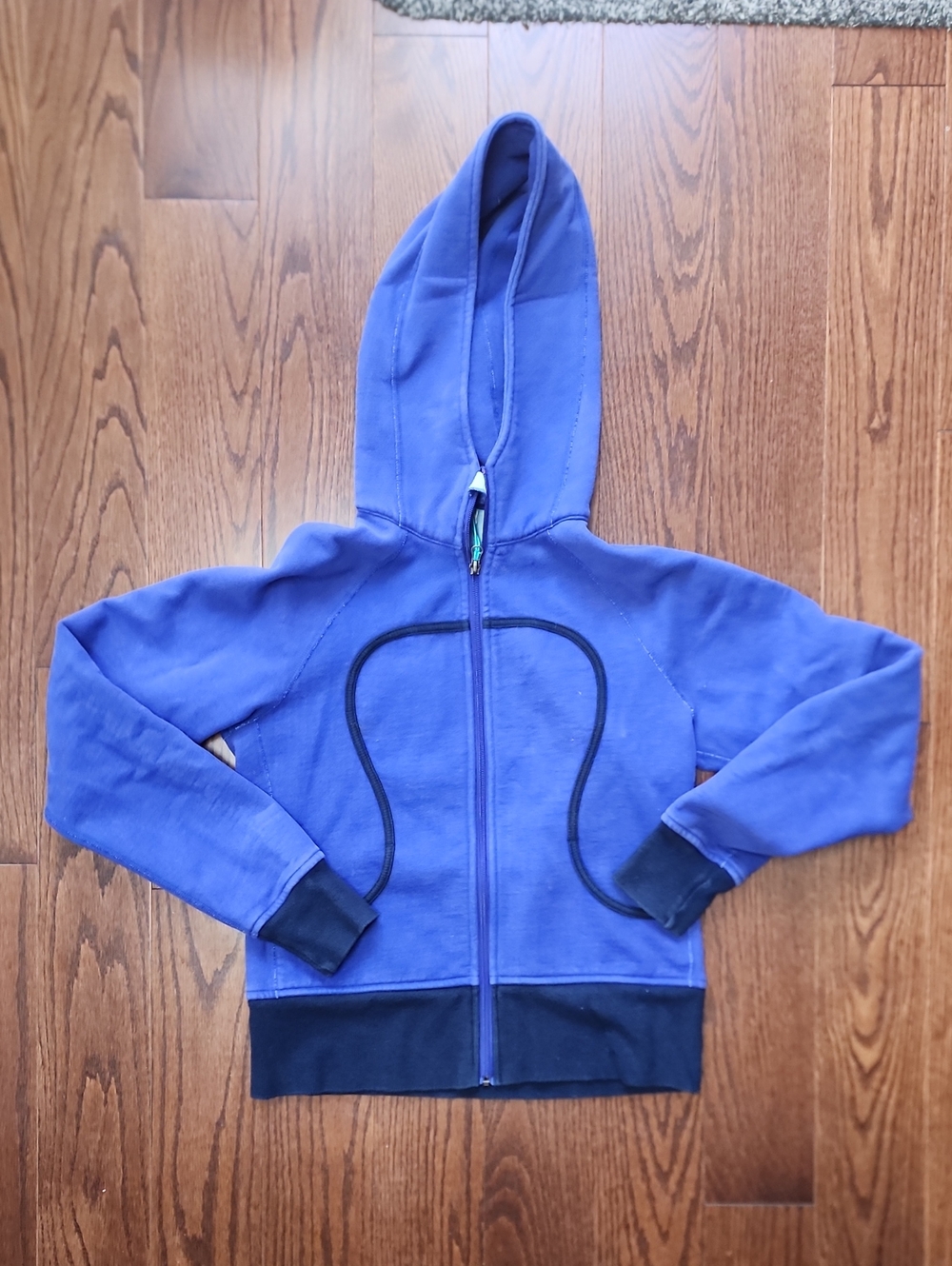 Lululemon Zip-Up Hoodie with Contrast Trim.